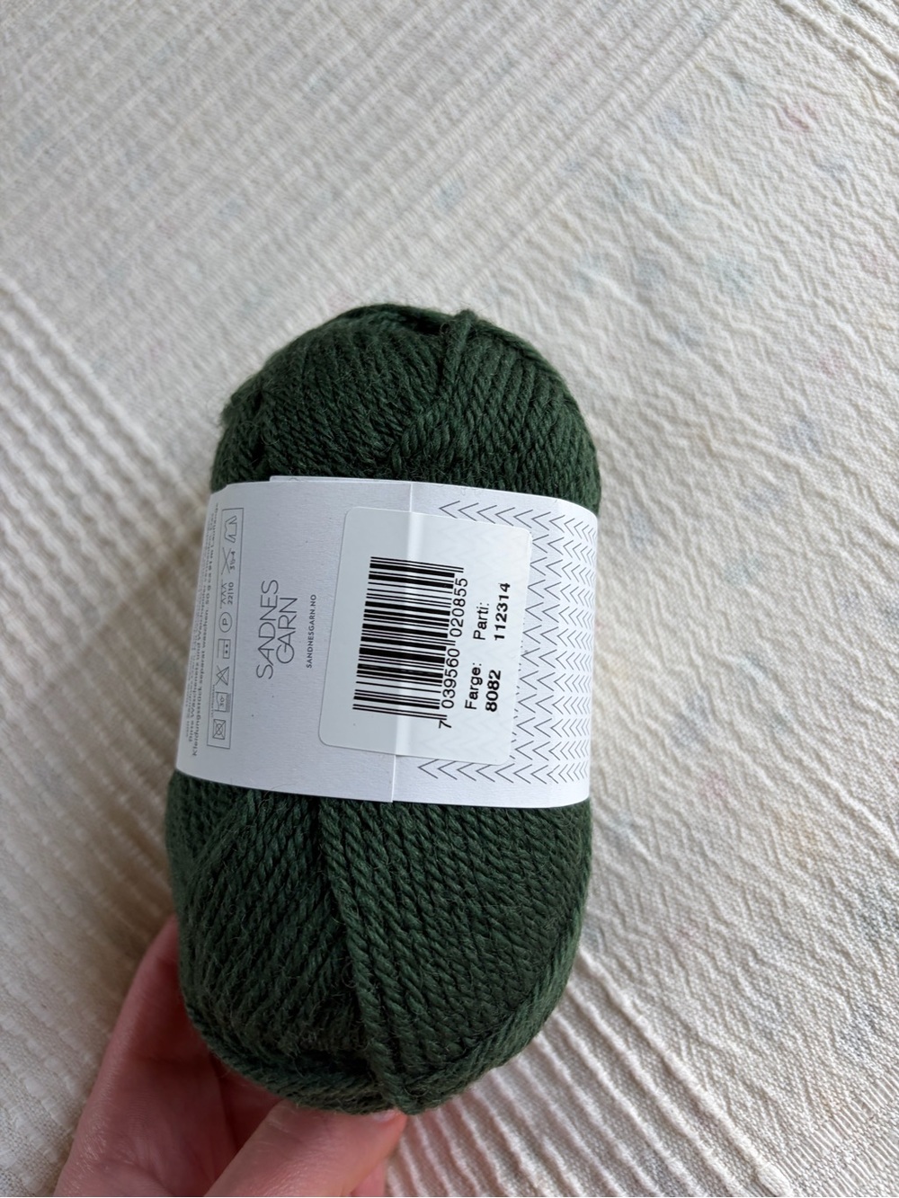 Dark Green Wool Yarn - Soft Knit Ball